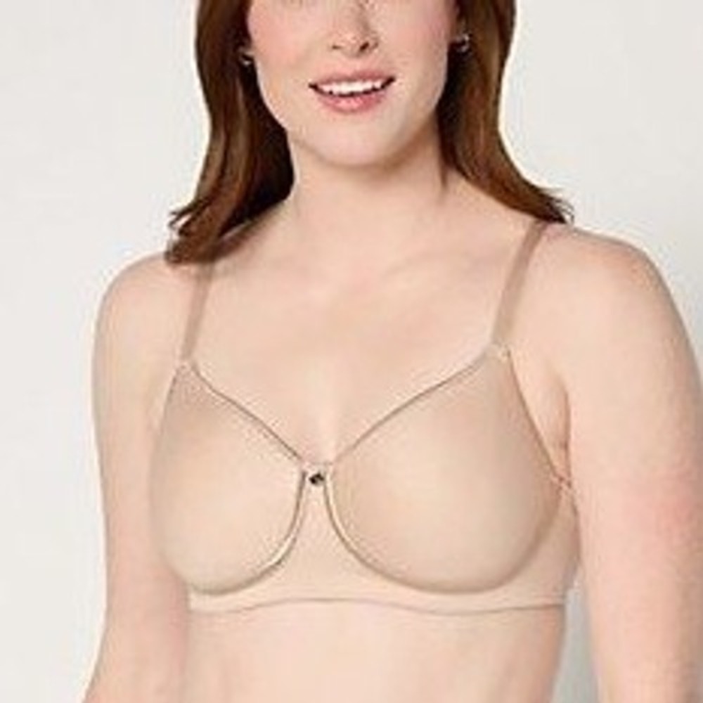 Breezies Featherlite Breathe Wirefree T-Shirt Bra Sunbeige 36DD A714229